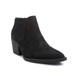 Faux suede black ankle boots NIB